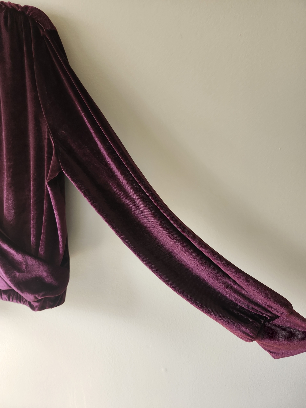 Dex Burgundy Velvet Long-Sleeve Top - Picture 4 of 10